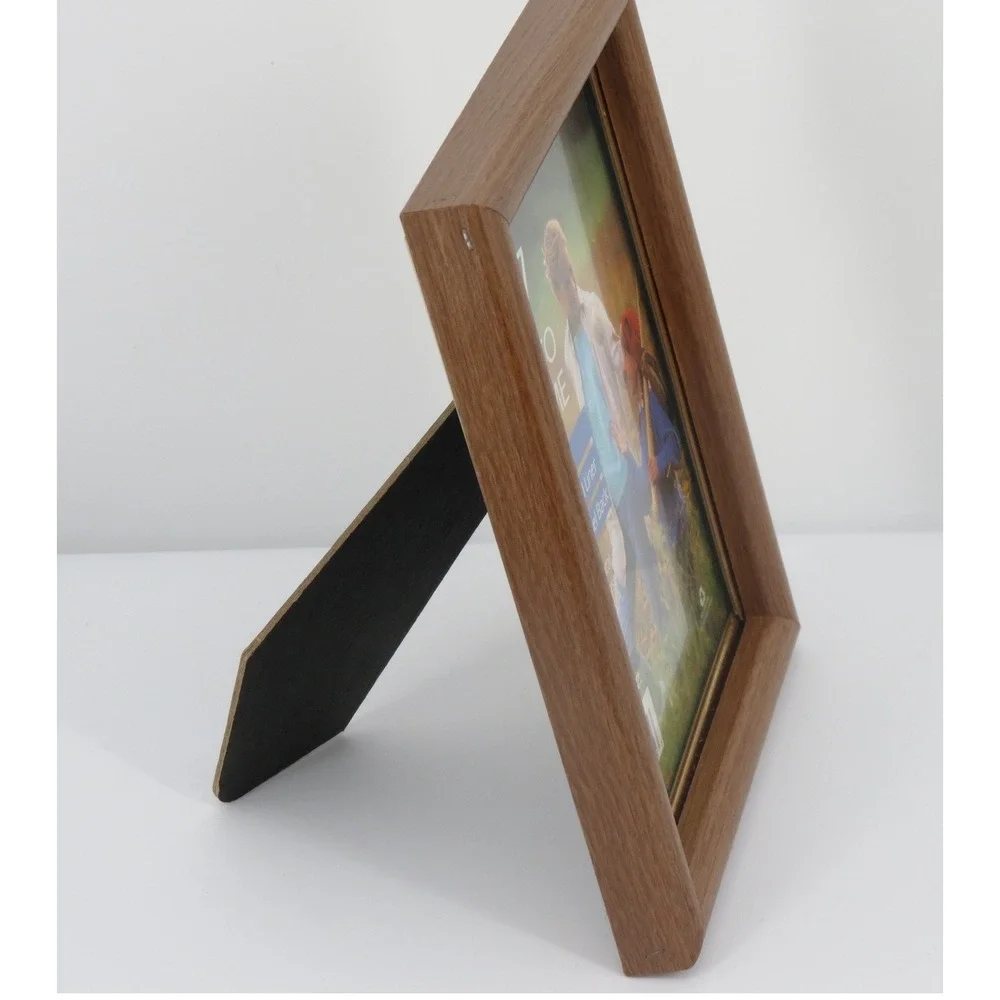 Vintage Decorel 5x7 Teak Photo Frame, 1990s Retro Traditional Americana Style